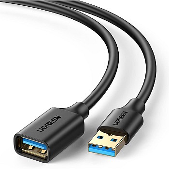 كابل USB من يوجرين بطول 5 متر متوافق مع الكمبيوتر واللابتوب وPS4 ولوحة المفاتيح والطابعة وقارئ البطاقات والكاميرا