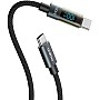 كابل شحن سريع USB-C إلى USB-C بقدرة 100 وات و5 أمبير ومزامنة بيانات عالية السرعة للأجهزة بمنافذ USB-C OCD-175CC، كابل شحن من اورايمو، بطول 1.2 م ولون أسود