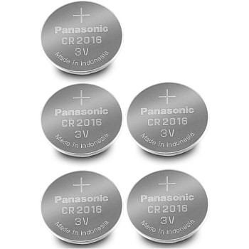 Multi Pack- 5 x Panasonic CR2016 3v Lithium batteries