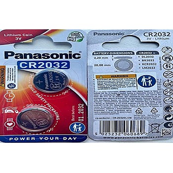Panasonic CR2032 3V Cell Power Lithium Coin Battery (Twin Pack)