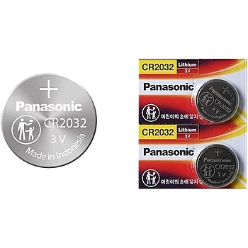 Panasonic CR2032 3V Lithium Coin Battery (Pack of 2)