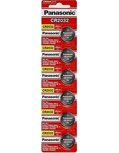 باناسونيك بطارية ليثيوم CR2032 cr-2032 بجهد 3 فولت (عبوة من 6 بطاريات)