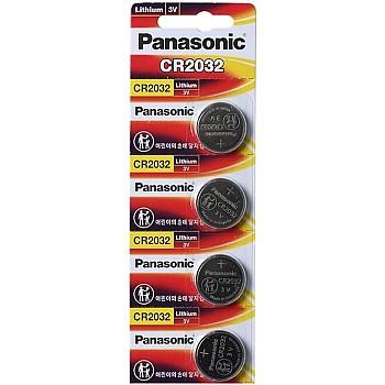 Panasonic Cr-2032 Lithium Coin Battery - Four Pack