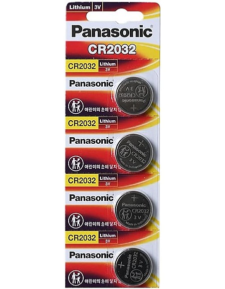 Panasonic Cr-2032 Lithium Coin Battery - Four Pack