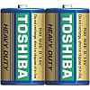 Toshiba R20KG-SL(B) SP2TCX Heavy Duty Carbon Zinc Batteries, 1.5V, 2 Pack