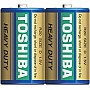 Toshiba R20KG-SL(B) SP2TCX Heavy Duty Carbon Zinc Batteries, 1.5V, 2 Pack