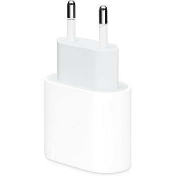 محول شاحن ابل 20 وات منفذ USB-C، أبيض