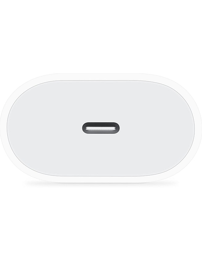 محول شاحن ابل 20 وات منفذ USB-C، أبيض