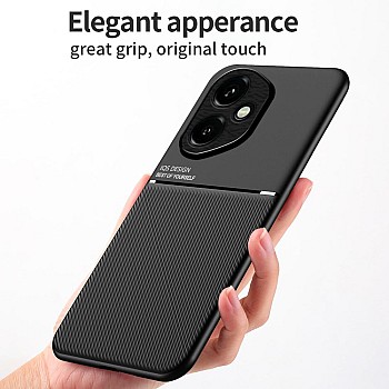 fascination phone case compatible with Honor 400 Classic shockproof silicone soft tpu leather hard pc mobile phone Magnetic Shockproof PC + TPU Phone Case for Honor 400 (Black)