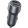 شاحن سيارة سريع OCC-73D بوليت بقدرة 48 وات بتقنيتي PD وQC 3.0، بمنفذ مزدوج USB نوع C وUSB نوع A، شاحن سيارة عالمي مدمج بجهد 12-24 فولت من اورايمو، لون رما