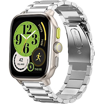 Bleushaweu 20 mm Bracelet Compatible with Amazfit Cheetah Square, Classic Metal Strap for Amazfit Cheetah Square/Amazfit Active Smartwatch
