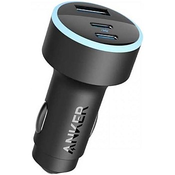 Anker 335 Car Charger 67W, With 2 Usb Type C PD Ports Car Charger, And 1 USB-A Port, Black
