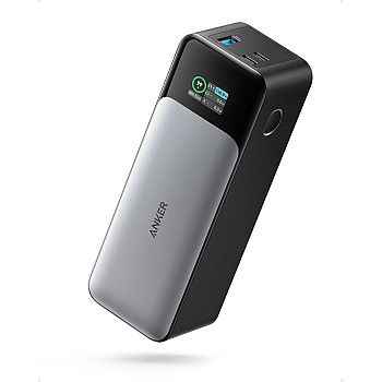 Anker 737 Power Bank (PowerCore 24K), 24,000mAh 3-Port Portable Charger with 140W Output, Smart Digital Display, Compatible with iPhone 13 Series, Samsung, MacBook, Dell, AirPods, and More