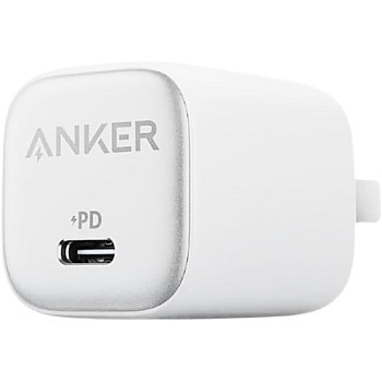 شاحن من أنكر بمنفذ USB بقدرة 35 واط متوافق مع آيفون 15 و14 و13 و12 وسامسونج S24 وS23 مع تقنية GaN والشحن السريع