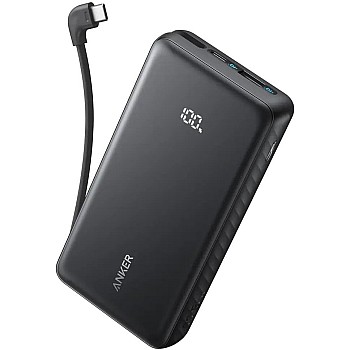 Anker Zolo Power Bank, 10,000mAh 22.5W Max Portable Charger, USB-C In and Out Fast Charging Battery Pack, Slim Travel Essential Phone Power Bank, For iPhone 17/16/15 Series, Galaxy [CCC Certified],