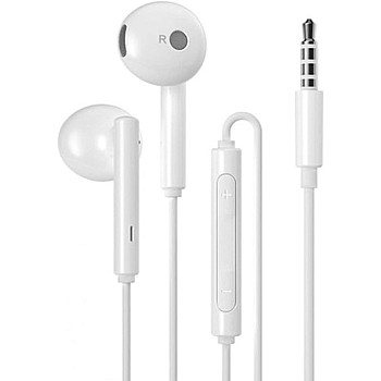 Comfortable Wired Earphone with Microphone 3.5mm Built-in Earphone Microphone Compatible with Honor AM115R Compatible with Huawei Oppo Samsung Compatible with All Mobile Phones Devices