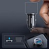 Joyroom JR-CCN05 30W Mini Metal Car Charger – USB-C PD + USB-A Quick Charging, Fast Charge Support (PD3.0/PPS/QC3.0), Compact Design – Black | 12-Month Warranty