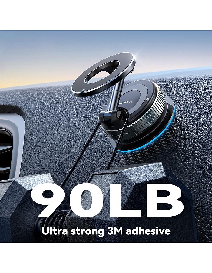 Joyroom JR-ZS501 Magnetic Car Phone Holder Dashboard Mount; Premium Ultra-Strong Magnet with Effortless One-Handed Mounting; Stable & Secure 360° Rotation Magnetic Phone Bracket – Black.