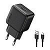 Oraimo OCW-1111EM Fast Charging Wall Charger With Micro Cable – Compact 2A USB Power Adapter, Universal Compatibility, Stable & Safe Charging for Smartphones, Tablets & More – Black