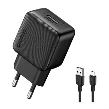شاحن حائط سريع الشحن مع كابل ميكرو OCW-1111EM - محول طاقة USB صغير 2 امبير، توافق عالمي، شحن مستقر وآمن للموبايلات الذكية والتابلت والمزيد من اور