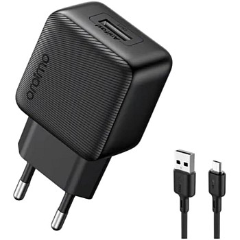 شاحن حائط سريع الشحن مع كابل ميكرو OCW-1111EM - محول طاقة USB صغير 2 امبير، توافق عالمي، شحن مستقر وآمن للموبايلات الذكية والتابلت والمزيد من اور