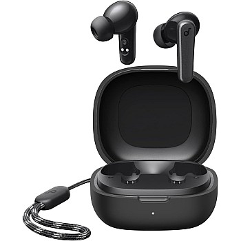 Shockproof Silicone Case for Soundcore R50i / P20i – Drop-Resistant Wireless Earbuds Cover – Black