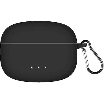 Silicone Case Compatible with Oraimo Freebuds 3C Portable Protective Case Cover With Hook (Black)