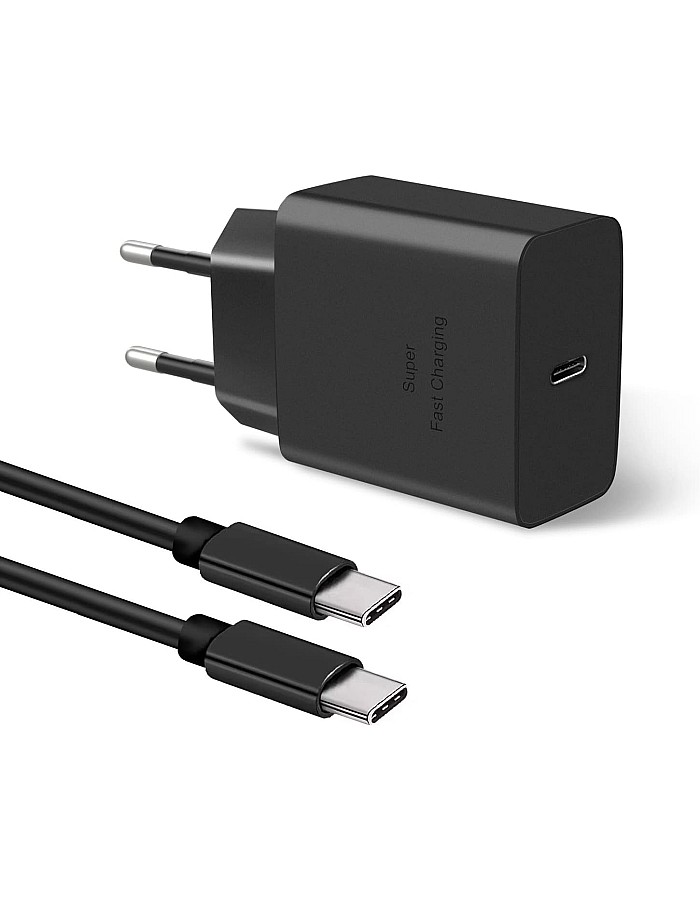 شاحن USB نوع C بقدرة 45 وات بتقنية الشحن السريع 2.0 متوافق مع أجهزة سامسونج جالاكسي (S23، S23 الترا، S22، نوت 20 الترا وغيرها)، بتقنية PPS وPD 3.0، يأتي م