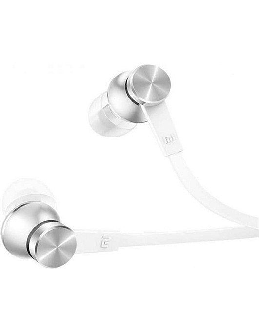 Xiaomi Piston in-Ear Headphones with High-Fidelity Sound, Built-in Microphone, and Comfortable Silicone Ear Tips in Matte Silver for an Enhanced Listening Experience and Clear Calls