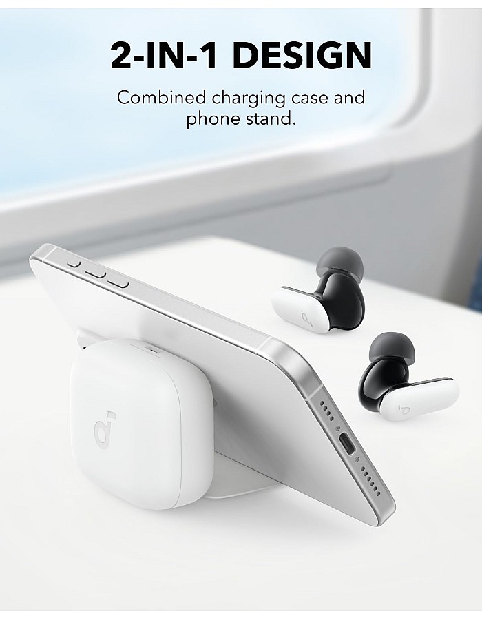soundcore P30i by Anker Noise Cancelling Earbuds, Smart Noise Cancelling, Powerful Bass, 45h Playtime, 2-in-1 Case and Mobile Phone Stand, IP54, Wireless Headphones, Blueto5.4, App Control