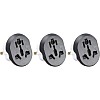 3pcs Triple to Dual Plug Adapter 16A