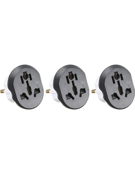 3pcs Triple to Dual Plug Adapter 16A