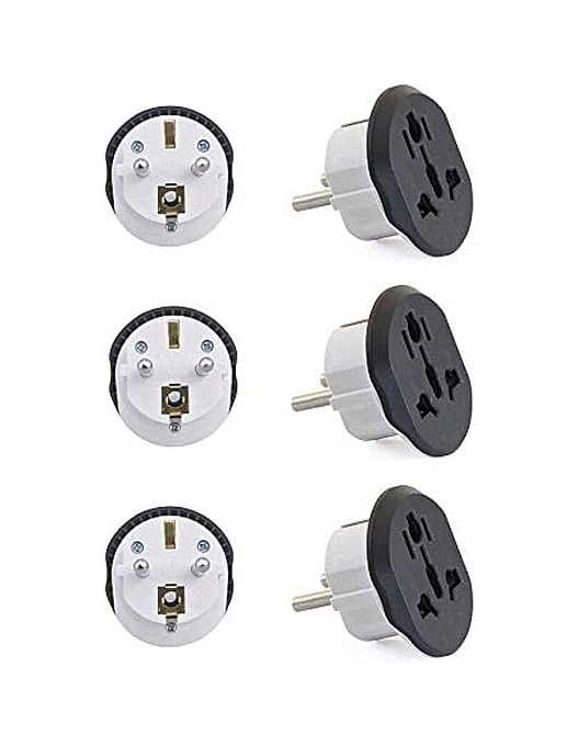 3pcs Triple to Dual Plug Adapter 16A