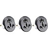 3pcs Triple to Dual Plug Adapter 16A