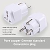 AC 250V 10A EU Plug Universal Power Supply RU ES US Conversion Europe Power Outlet Converter Plug(White)