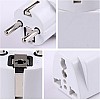AC 250V 10A EU Plug Universal Power Supply RU ES US Conversion Europe Power Outlet Converter Plug(White)