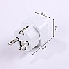 AC 250V 10A EU Plug Universal Power Supply RU ES US Conversion Europe Power Outlet Converter Plug(White)