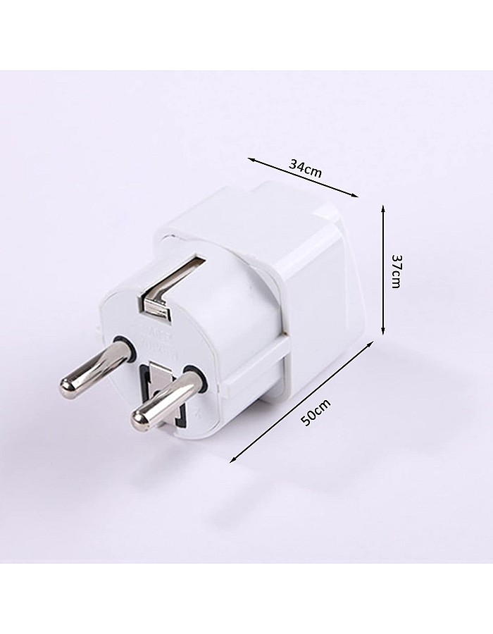 AC 250V 10A EU Plug Universal Power Supply RU ES US Conversion Europe Power Outlet Converter Plug(White)