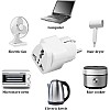 AC 250V 10A EU Plug Universal Power Supply RU ES US Conversion Europe Power Outlet Converter Plug(White)