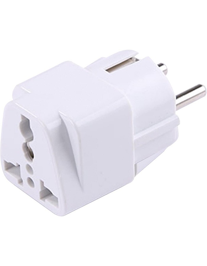 AC 250V 10A EU Plug Universal Power Supply RU ES US Conversion Europe Power Outlet Converter Plug(White)