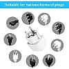 AC 250V 10A EU Plug Universal Power Supply RU ES US Conversion Europe Power Outlet Converter Plug(White)