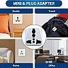 AC 250V 10A EU Plug Universal Power Supply RU ES US Conversion Europe Power Outlet Converter Plug(White)