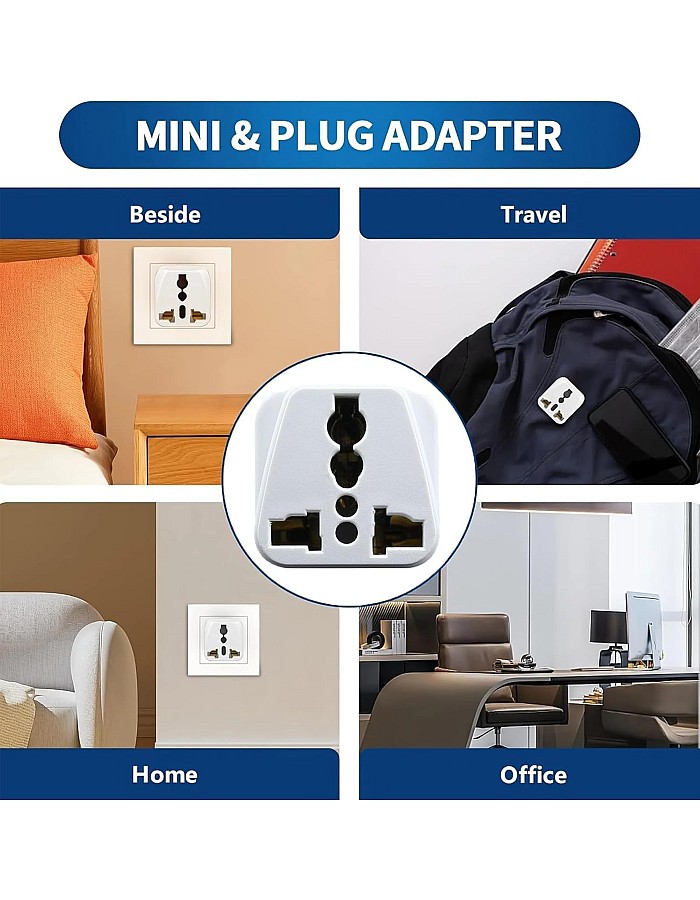 AC 250V 10A EU Plug Universal Power Supply RU ES US Conversion Europe Power Outlet Converter Plug(White)