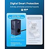 شاحن USB النوع سي 35 واط من باسيوس نوع GaN5 ثلاثي مع مفتاح، 3 تيار مستمر + 2 USB سي + 2 USB ايه، شاحن بي دي محمول لماك بوك، اي باد، آيفون 12/13/14/15، جالاكس