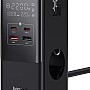 شاحن USB النوع سي 35 واط من باسيوس نوع GaN5 ثلاثي مع مفتاح، 3 تيار مستمر + 2 USB سي + 2 USB ايه، شاحن بي دي محمول لماك بوك، اي باد، آيفون 12/13/14/15، جالاكس