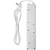 E-train (PS077) Power Strip 16A with Overload Protection 4 Output Plugs + 1 USB + 1 Type-C 2.4A Charging Ports 2M - On-Off Switch