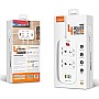 LDNIO Four Independent Switch Sockets Household Plug Power Strip With 3 Powerful Auto ID USB Ports, One 18W QC3