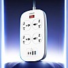 LDNIO SC4407C 4 POWER SOCKET EXTENTION With 2 USB + 2 USB C (45W) DEFENDER SERIES 2M Havy Duty Power Card - white