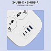 LDNIO SC4407C 4 POWER SOCKET EXTENTION With 2 USB + 2 USB C (45W) DEFENDER SERIES 2M Havy Duty Power Card - white