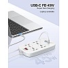 LDNIO SC4407C 4 POWER SOCKET EXTENTION With 2 USB + 2 USB C (45W) DEFENDER SERIES 2M Havy Duty Power Card - white